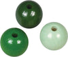 RAYHER---52-PEZZI,-PERLE-IN-LEGNO-MISTE-LUCIDATE---COLORE-VERDE