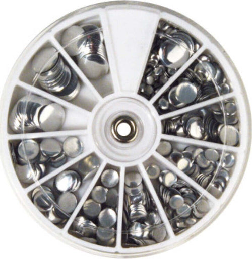 RAYHER---560-PEZZI---RIVETTI-HOTFIX-3-10MM---COLORE-ARGENTO