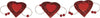 RAYHER---6-PEZZI---CUORE-GLITTERALO-SU-MORSETTO-IN-METALLO---COLORE-ROSSO