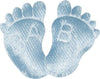 RAYHER---6-PEZZI---RAPPRESENTAZIONE-PIEDINI-TESSUTO-BABY---COLORE-CELESTE