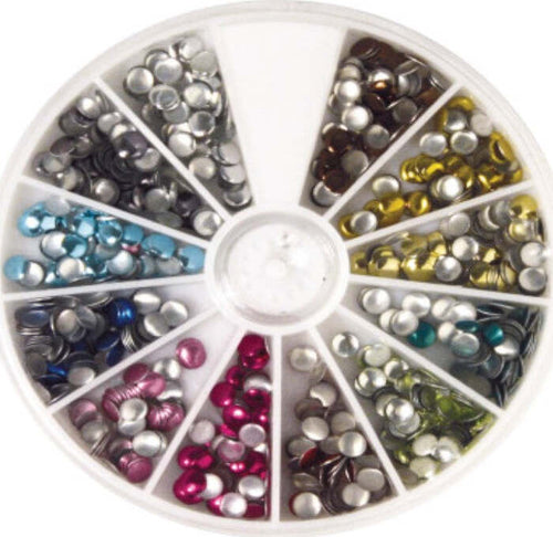 RAYHER---600-PEZZI---12-COLORI-DIFFERENTI---HOTFIX-PIETRE-RIVETTI-Ø4MM
