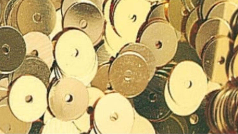 RAYHER---6gr-PAILLETTES-PIATTE-E-LISCE Ø6MM---COLORE-ORO