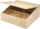 RAYHER---BOX-IN-LEGNO-FSC-DA-DECORARE-CON-COPERCHIO-24X24X12CM---4-SCOMPARTI-ALL'INTERNO