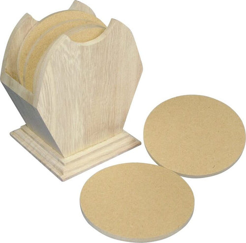 RAYHER---BOX-IN-LEGNO-GREZZO-CON-6-SOTTOBICCHIERI-TONDI---Ø10CM