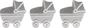 RAYHER---CARROZZINA-IN-METALLO-CON-BOLLINO-ADESIVO-2,3X2,7CM-12-PZ