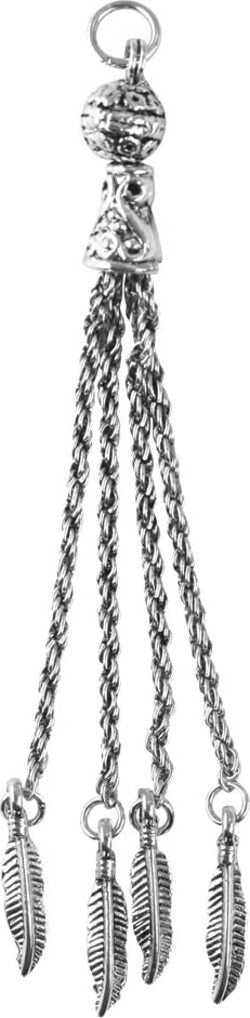 RAYHER---CIONDOLO-NAPPA-IN-METALLO-CON-PIUME-10CM---COLORE-ARGENTO