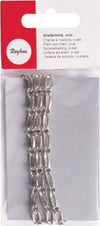 RAYHER---COLLANA-A-MAGLIE-OVALI---COLORE-ARGENTO-6x4-+-9x6cm