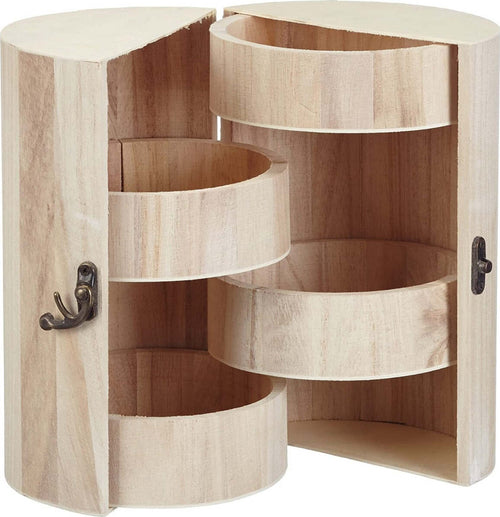 RAYHER---COLONNA-IN-LEGNO-GREZZO-FSC-PORTA-GIOIELLI-MILANO---Ø15CM-H.21CM---4-RIPIANI
