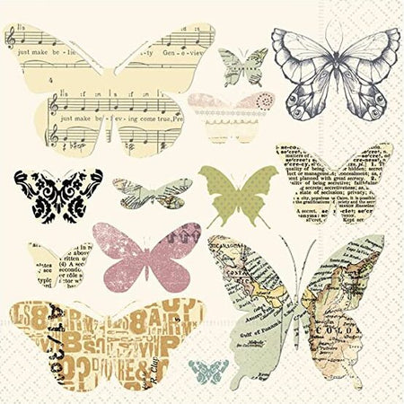 RAYHER---CONFEZIONE-DI-TOVAGLIOLI-PER-DECOUPAGE-DA-20PZ-33X33CM---FANTASIA-FARFALLE