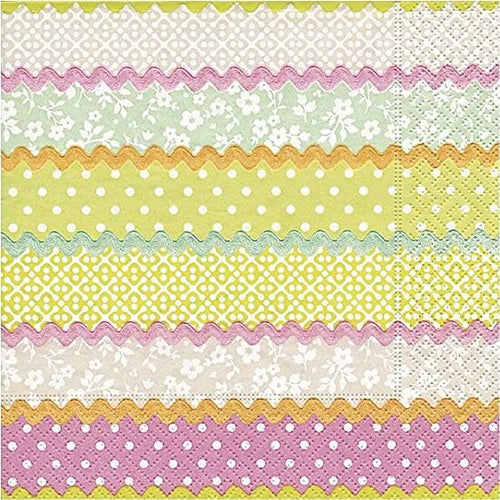 RAYHER---CONFEZIONE-DI-TOVAGLIOLI-PER-DECOUPAGE-DA-20PZ-33X33CM---FANTASIA-RIGHE-COLORATE