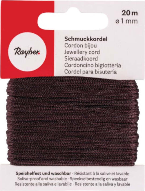RAYHER---CORDONCINO-PER-BIGIOTTERIA-COLORE-MARRONE-SCURO-1mm-x-20mt