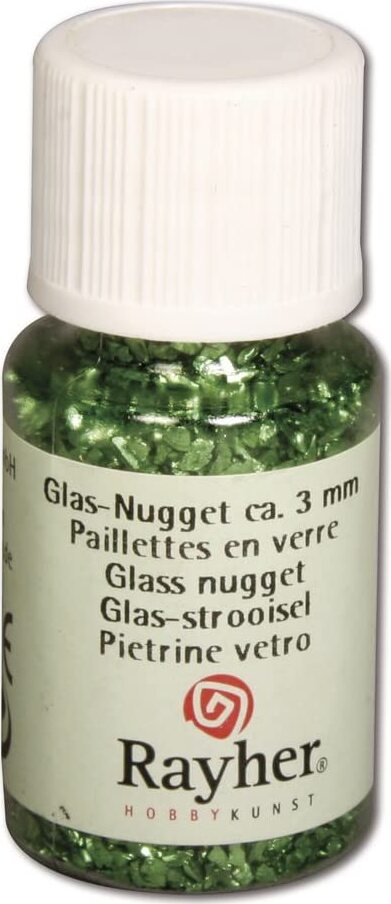 RAYHER---GLITTER-PIETRINE-IN-VETRO-10ML---COLORE-VERDE