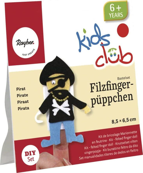 RAYHER---KIT-PER-BURATTINO-DA-DITO-IN-FELTRO---RAPPRESENTAZIONE-PIRATA-8,5X6,5CM