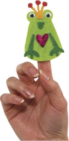RAYHER---KIT-PER-BURATTINO-DA-DITO-IN-FELTRO---RAPPRESENTAZIONE-RE-RANOCCHIO-7,5X5,5CM