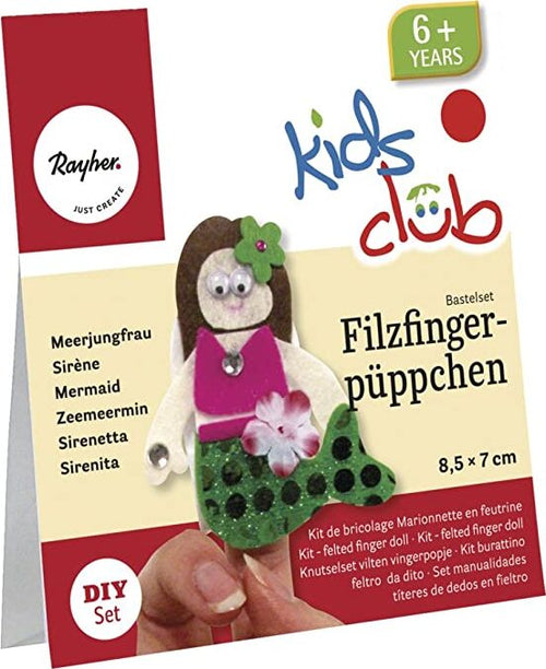 RAYHER---KIT-PER-BURATTINO-DA-DITO-IN-FELTRO---RAPPRESENTAZIONE-SIRENETTA-8,5X7CM