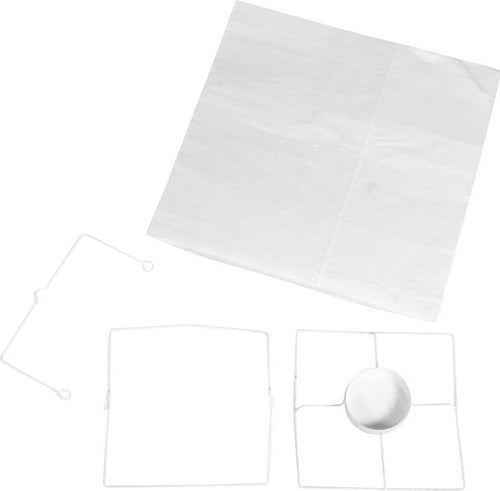 RAYHER---LANTERNA-DI-CARTA-CON-TELAIO-DI-METALLO-12X12X20CM---COLORE-BIANCO