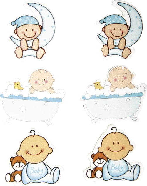 RAYHER---MINIATURE-BEBE'-CON-BOLLINO-ADESIVO-3,5-4CM-6-PZ