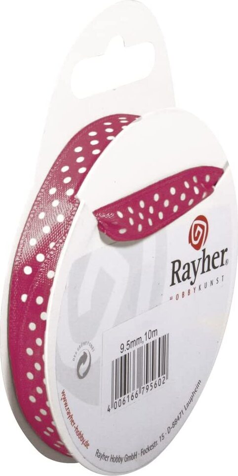 RAYHER---NASTRO-IN-RASO-CON-PUNTINI-H-9,5mm-ROTOLO-10MT-PINK