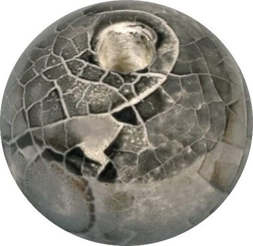 RAYHER---PERLA-DECORATIVA-IN-CERAMICA-Ø2CM---FORO-Ø4MM---COLORE-GRIGIO-CHIARO