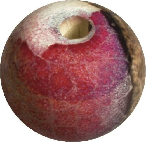 RAYHER---PERLA-DECORATIVA-IN-CERAMICA-Ø2CM---FORO-Ø4MM---COLORE-ROSSO-MATTONE