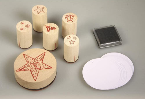 RAYHER---SET-TIMBRI-IN-LEGNO-6-MOTIVI-DIFFERENTI-PER-AUGURI-DI-NATALE