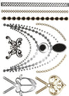 RAYHER---TATUAGGIO-METALLIZZATO-14X21-CM-ORO-ARGENTO-NERO
