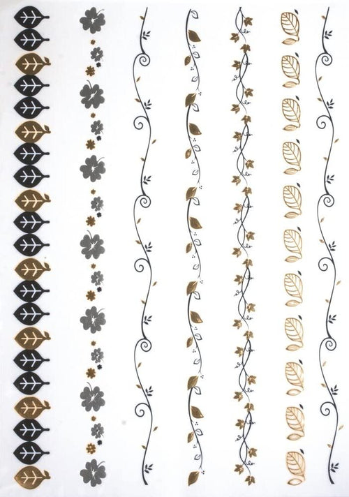 RAYHER---TATUAGGIO-METALLIZZATO-14X21-CM-ORO-ARGENTO-NERO