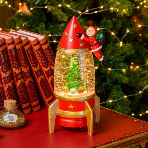 Razzo natalizio con glitter led in plastica con Babbo astronauta decorazione per interno h 27,5 cm Casa e cucina/Decorazioni per interni/Addobbi e decorazioni per ricorrenze/Decorazioni natalizie/Neve artificiale MagiediNatale.it - Altamura, Commerciovirtuoso.it
