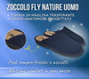 Fly Nature Ciabatte Uomo Chiuse in Pelle, Pantofole Blu Ortopediche, Pantofole Estive/Invernali per Casa, Esterno, Giardino