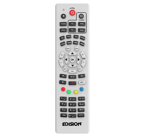 Telecomando Edision EDI-RCU UNIVERSAL 1 ALU BIANCO per diversi modelli