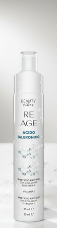 Re-Age Trattamento Maschera Viso Antiage con Acido Ialuronico, Collagene, Vitamina E e Aloe Skin Active Idratante e Illuminante Cura della Pelle 30ml
