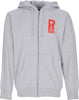 REAL-SKATEBOARDS-Felpa-Cappuccio-Zip-Uomo-Hydrant-Zip-Hoodie-Grey/red-da-uomo