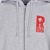 REAL-SKATEBOARDS-Felpa-Cappuccio-Zip-Uomo-Hydrant-Zip-Hoodie-Grey/red-da-uomo