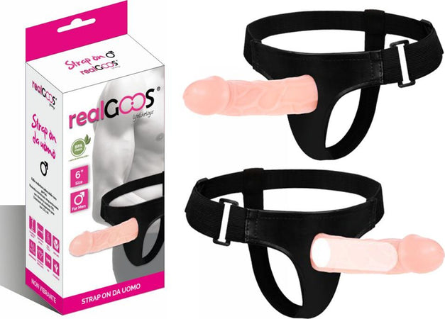Realgoos® Fallo Realistico Indossabile Cavo Per Lui Strap On Da Uomo Non Vibrante In Morbido Tpr 155 x 40 mm Salute e cura della persona/Erotismo e contraccezione/Sex toys/Strap-on Kondorama - Martinsicuro, Commerciovirtuoso.it