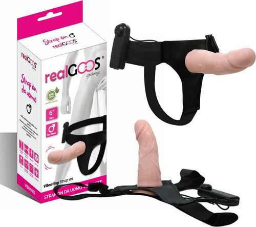 Realgoos® Fallo Realistico Indossabile Cavo Per Lui Strap On da Uomo Vibrante Vibratore in Morbido TPR 150x50mm Salute e cura della persona/Erotismo e contraccezione/Sex toys/Strap-on Kondorama - Martinsicuro, Commerciovirtuoso.it