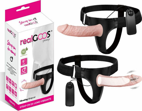 Realgoos® Fallo Realistico Indossabile Cavo per Lui Strap On Da Uomo Vibrante Vibratore in Morbido TPR 155 x 42 mm Salute e cura della persona/Erotismo e contraccezione/Sex toys/Strap-on Kondorama - Martinsicuro, Commerciovirtuoso.it