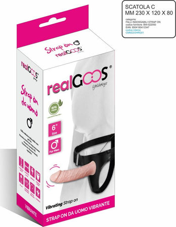 Realgoos® Fallo Realistico Indossabile Cavo per Lui Strap On Da Uomo Vibrante Vibratore in Morbido TPR 155 x 42 mm Salute e cura della persona/Erotismo e contraccezione/Sex toys/Strap-on Kondorama - Martinsicuro, Commerciovirtuoso.it