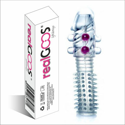 Realgoos® Prolunga Fallica Elastica Super Stretch Penis Sleeve In Tpe Trasparente Con Stimolatori Salute e cura della persona/Erotismo e contraccezione/Sex toys/Guaine e prolunghe per il pene Kondorama - Martinsicuro, Commerciovirtuoso.it