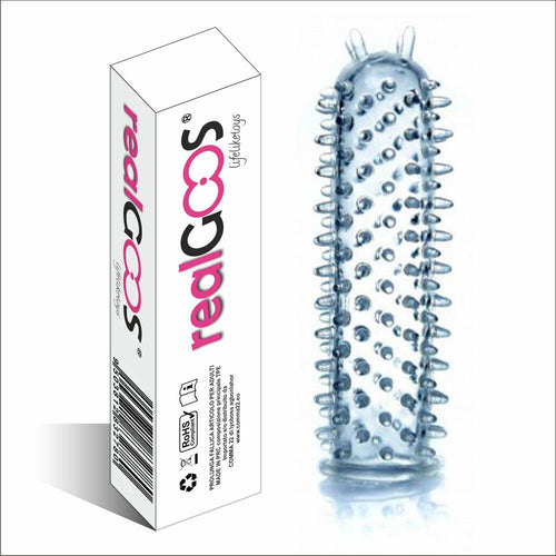 Realgoos® Prolunga Fallica Elastica Super Stretch Penis Sleeve In Tpe Trasparente Con Stimolatori Salute e cura della persona/Erotismo e contraccezione/Sex toys/Guaine e prolunghe per il pene Kondorama - Martinsicuro, Commerciovirtuoso.it