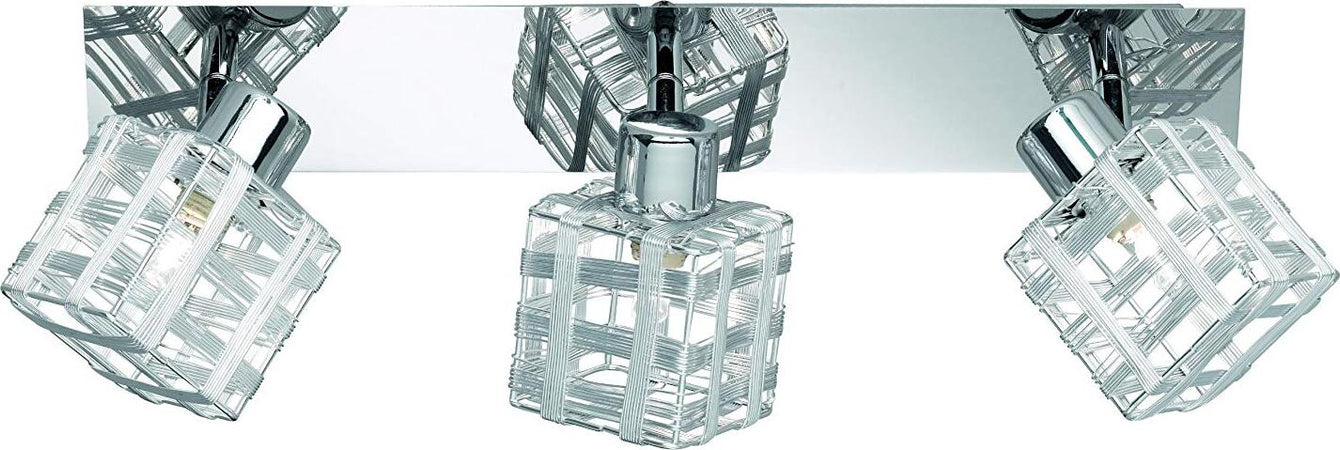 REALITY-LEUCHTEN---Barra-con-3-Spot,-Quadrato,-41-cm,-Cromato-G9