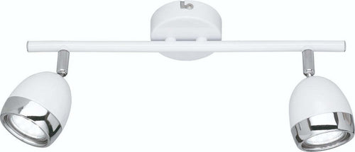 REALITY-LEUCHTEN---BARRA-DA-SOFFITTO-NANTES-LED-BIANCA-CROMO-2-SPOTS-LUNGHEZZA-35CM***