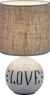REALITY-LEUCHTEN---LAMPADA-DA-TAVOLO-ESNA-IN-CERAMICA-SCRITTA-'LOVE'-SABBIA-CON-PARALUME