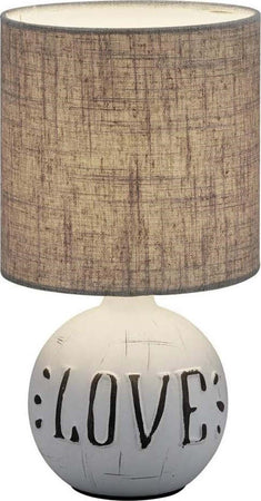 REALITY-LEUCHTEN---LAMPADA-DA-TAVOLO-ESNA-IN-CERAMICA-SCRITTA-'LOVE'-SABBIA-CON-PARALUME