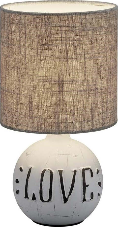 REALITY-LEUCHTEN---LAMPADA-DA-TAVOLO-ESNA-IN-CERAMICA-SCRITTA-'LOVE'-SABBIA-CON-PARALUME