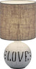 REALITY-LEUCHTEN---LAMPADA-DA-TAVOLO-ESNA-IN-CERAMICA-SCRITTA-'LOVE'-SABBIA-CON-PARALUME