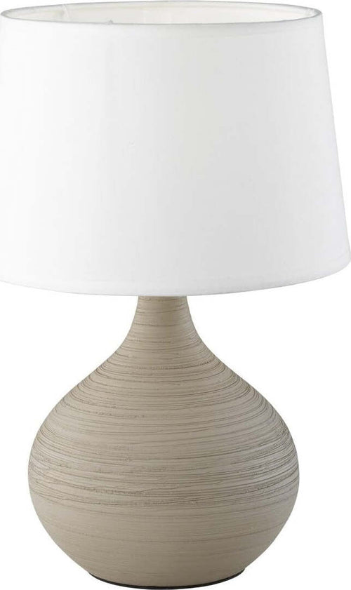 REALITY-LEUCHTEN---LAMPADA-DA-TAVOLO-MARTIN-CON-BASE-IN-CERAMICA-CAPPUCCINO-H-290-MM