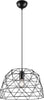 REALITY-LEUCHTEN---LAMPADARIO-A-SOSPENSIONE-HAVAL-A-GABBIA-IN-METALLO-NERO-E-TESSUTO-DIAMETRO-38CM