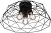 REALITY-LEUCHTEN---PLAFONIERA-HAVAL-A-GABBIA-IN-METALLO-NERO-OPACO-3-LUCI-DIAMETRO-45-CM-E27
