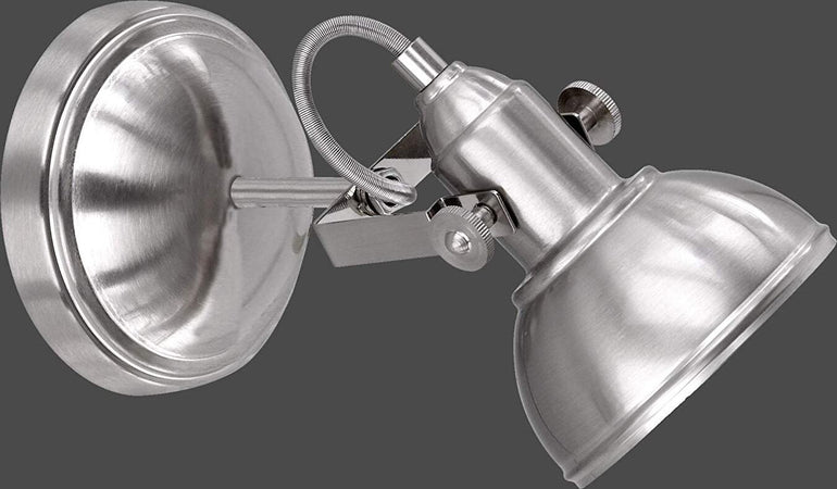 Reality-Leuchten-1-Spot-Reality-R80151029-Gina-Faretto,-1xE14,-40-W,-Rame,-13x17x24-cm-E14,-Nichel-Opaco-[Classe-di-efficienza-energetica-A]