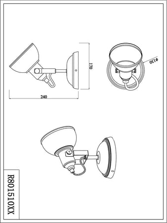 Reality-Leuchten-1-Spot-Reality-R80151029-Gina-Faretto,-1xE14,-40-W,-Rame,-13x17x24-cm-E14,-Nichel-Opaco-[Classe-di-efficienza-energetica-A]